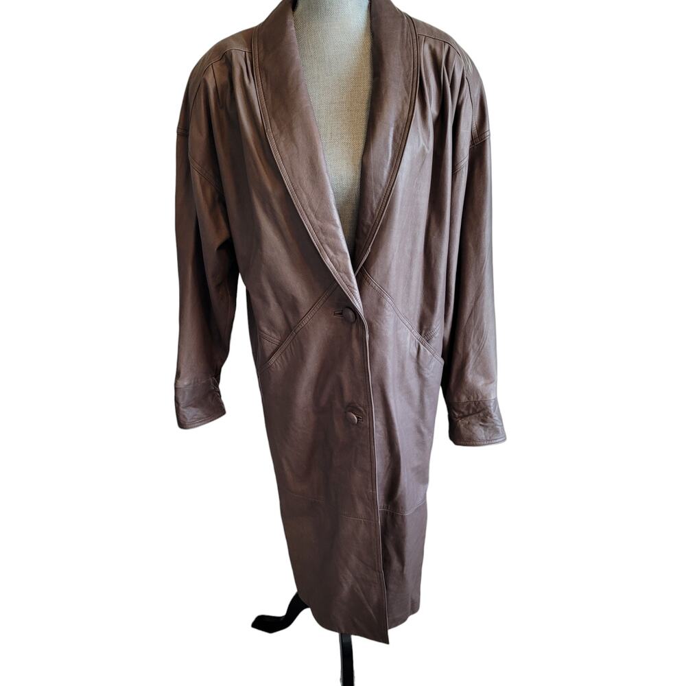Vintage Jaqueline Ferrar soft leather long coat!
